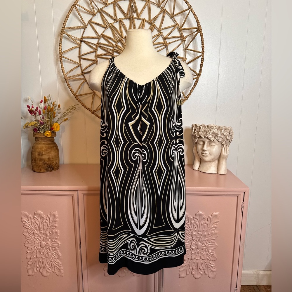 White House Black Market medium Zebra Print Dress